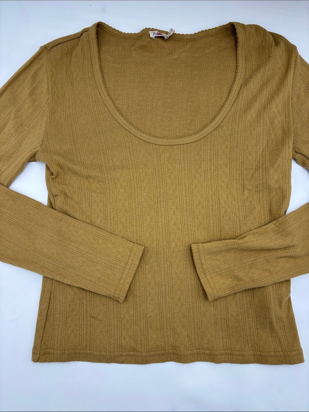 Faherty Pointelle Scoop Neck Top